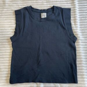 Anthropologie Maeve Black Diagonal Seam Tank Top